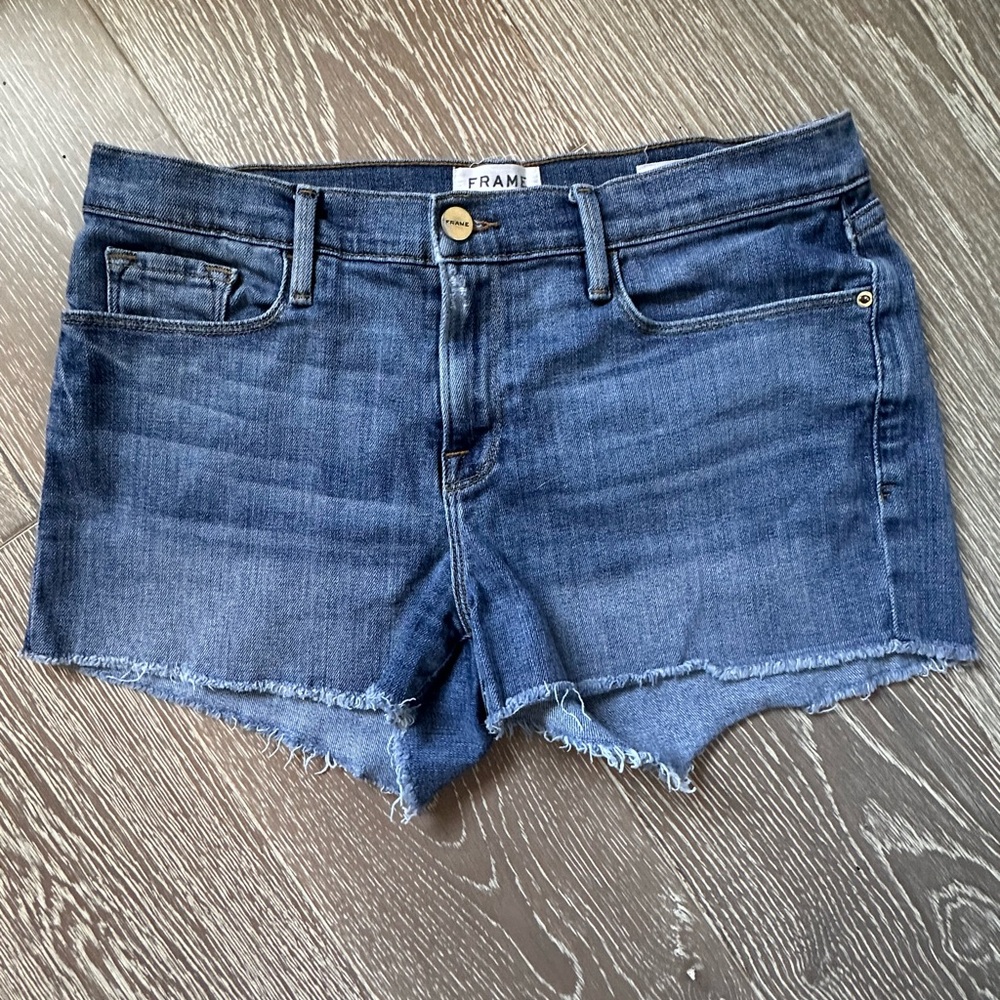 FRAME Cutoff Denim Shorts - Size 29